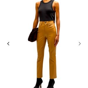 NWT Veronica Beard Vegan Leather Carly Kick Flare jeans. Size 27